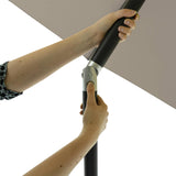 Madison parasol elba push-up 300cm gris clair - afbeelding 2