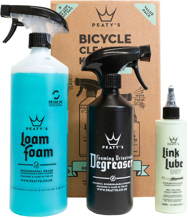 Peaty's Wash Degrease Dry Lube - Kit de nettoyage pour vélos