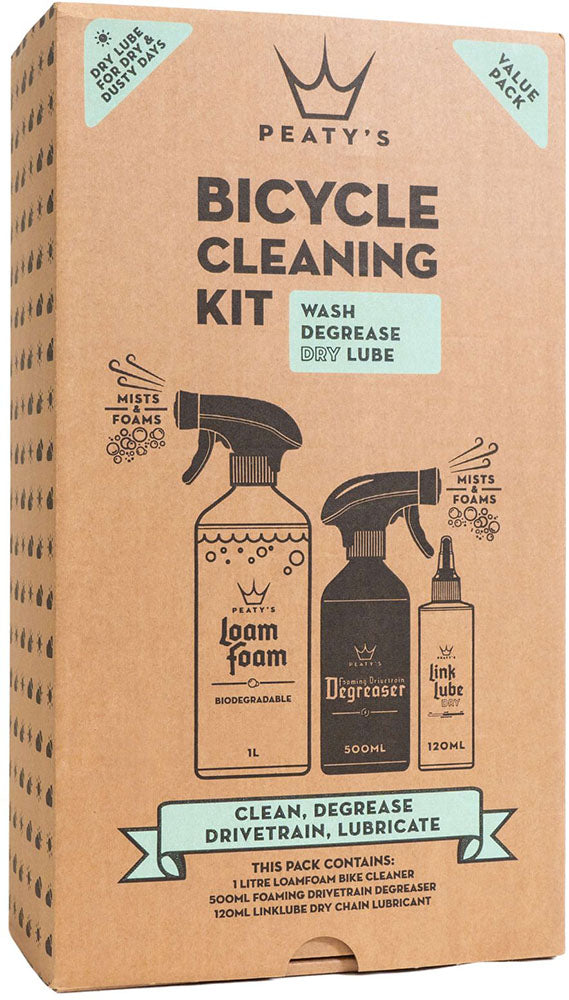 Peaty's Wash Degrease Dry Lube - Kit de nettoyage pour vélos