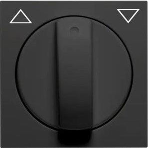 Peha badora plaque de recouvrement noir mat + bouton interrupteur rotatif - 4603780