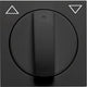 Peha badora plaque de recouvrement noir mat + bouton interrupteur rotatif - 4603780
