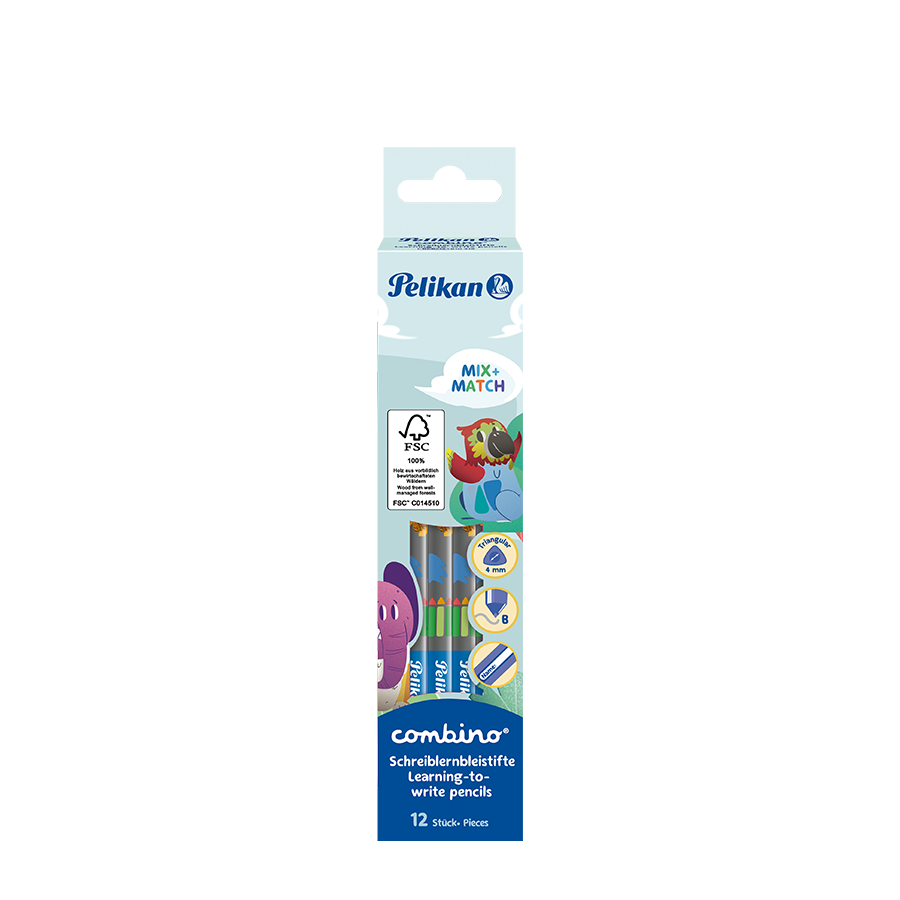 Pelikan crayons combino bleu 12 pièces