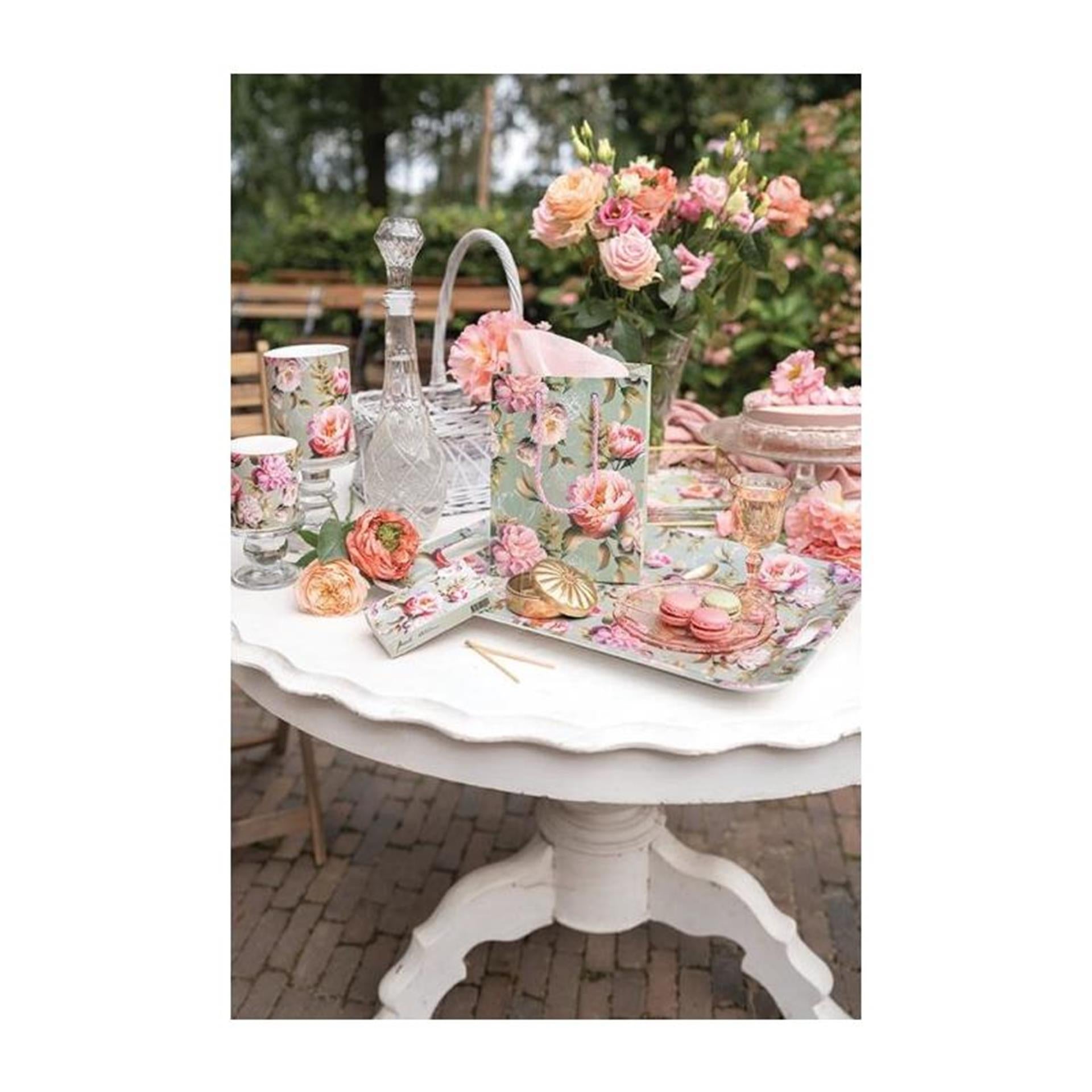 Bougie d'ambiance composition petites pivoines