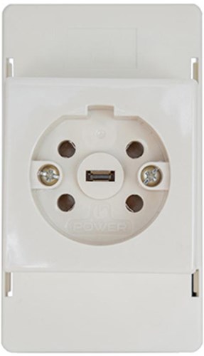 Couvercle Perilex avec prise périlex pour boîte de jonction crème power - 4047815