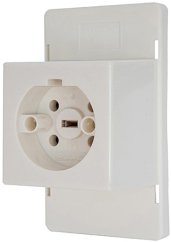 Couvercle Perilex avec prise périlex pour boîte de jonction crème power - 4047815