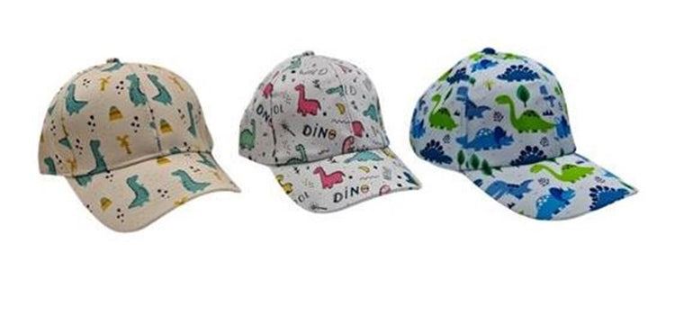 Casquette de baseball pour enfants dinosaures 3ass.