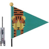 Drapeau de sécurité PEXKIDS TIGER VERT AVEC TIGER PRINT