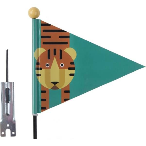 Drapeau de sécurité PEXKIDS TIGER VERT AVEC TIGER PRINT