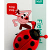 BICYLY BELL PEXKIDS Ladybugs avec des ailes ouvertes - Black rouge