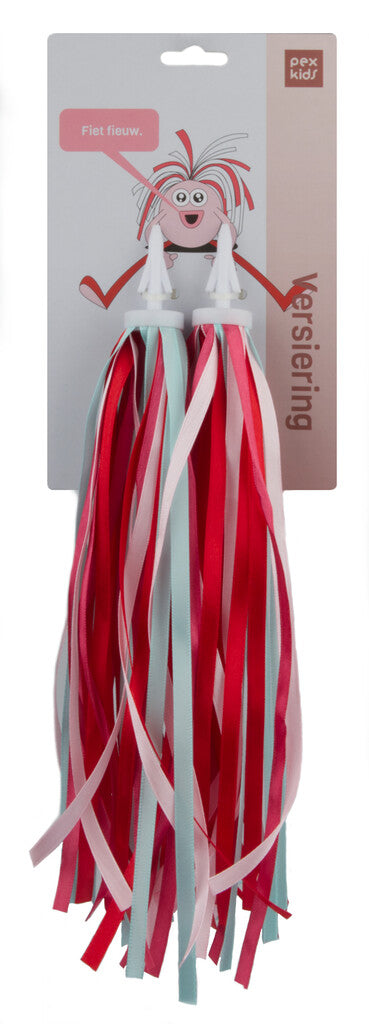 PEXKIDS BICYLY FUN - SAFE ET CROY! Assorti Pink Handle Streamers