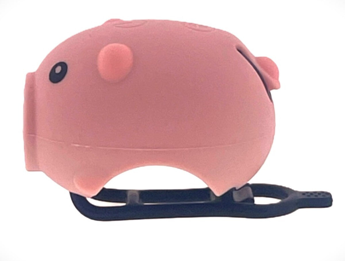 Pexkids Lampe LED cochon avec corne, rechargeable par USB, rose
