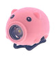 Pexkids Lampe LED cochon avec corne, rechargeable par USB, rose