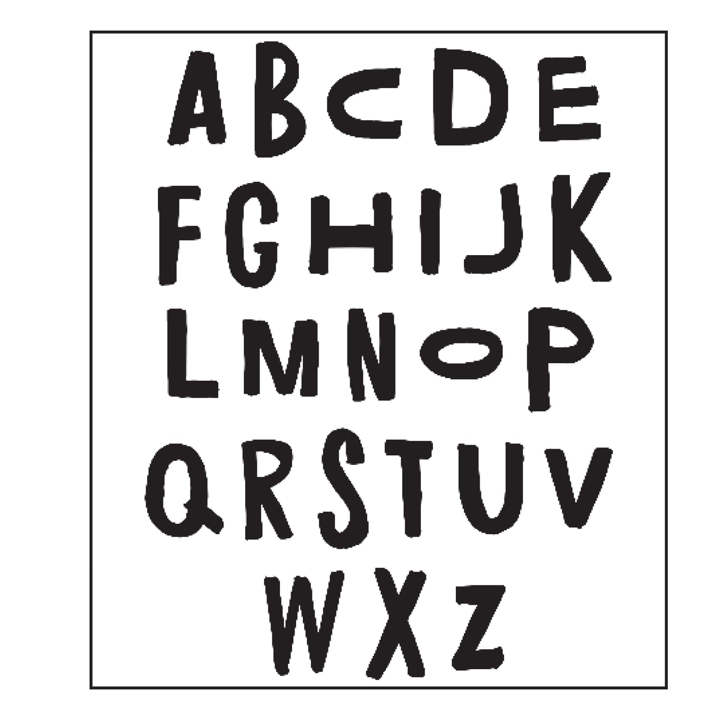 Paperfuel • gabarit de découpe alphabet a5