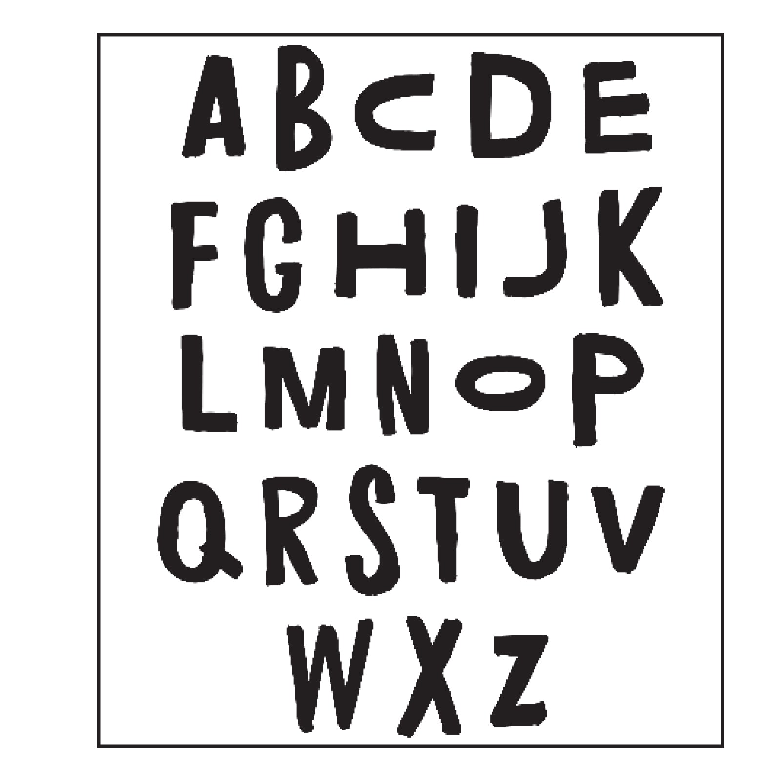 Paperfuel • gabarit de découpe alphabet a5