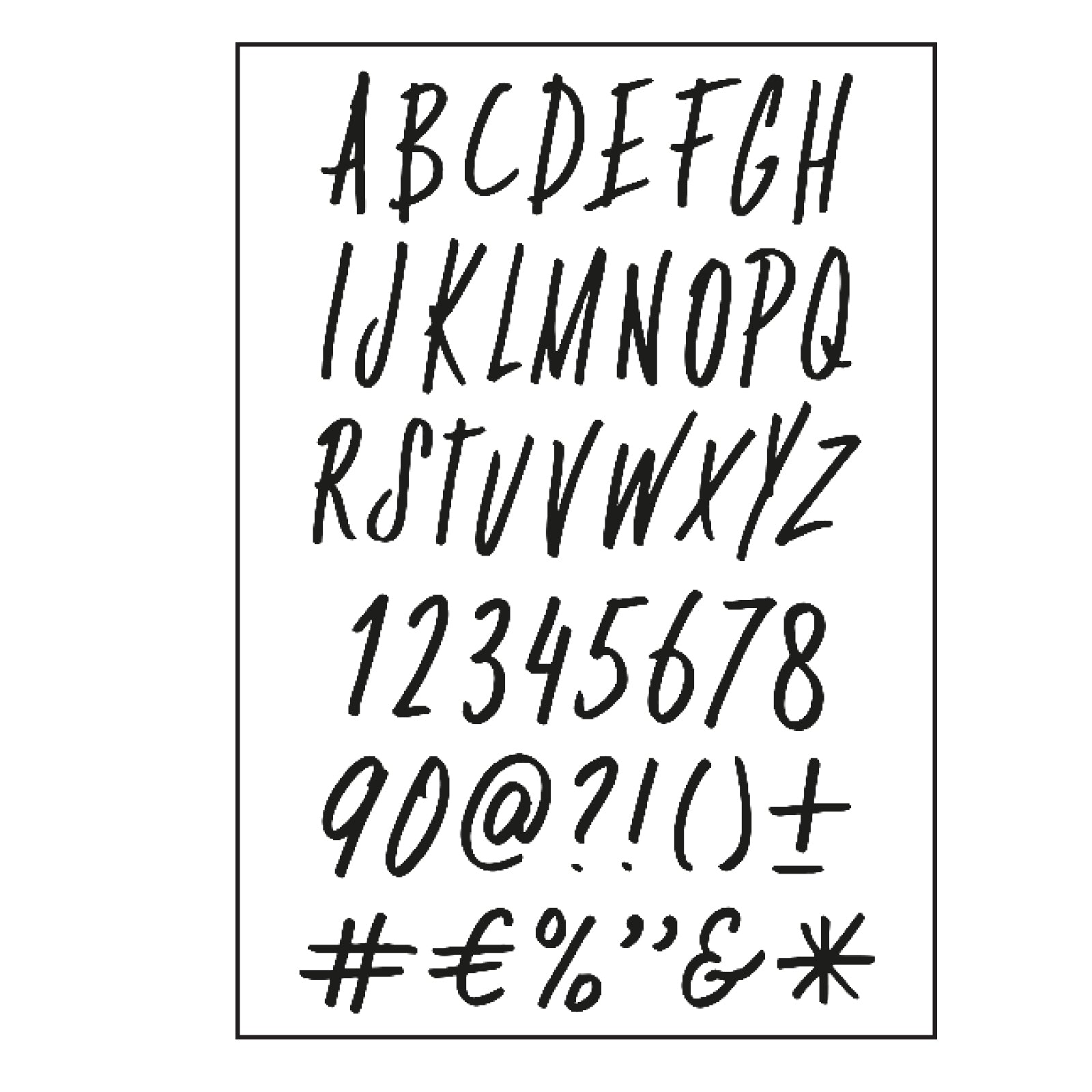 Paperfuel • tampon transparent a6 alphabet funky