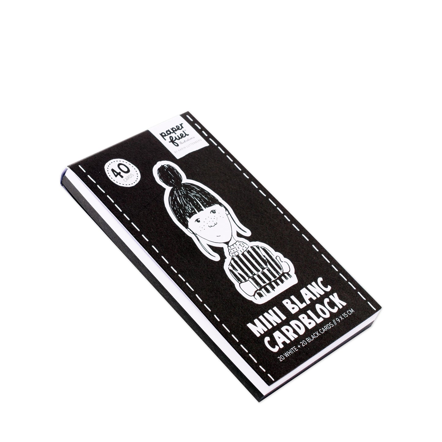 Paperfuel • mini bloc de cartes 9x15cm 300gr 40 feuilles