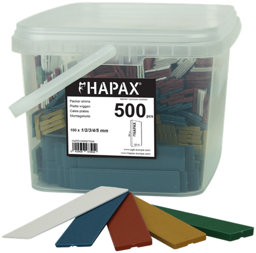 Pgb-europe - assortiment hapax cales plates 22x95 500pcs - hap051n00set02m