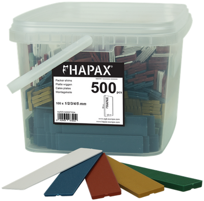 Pgb-europe - assortiment hapax cales plates 22x95 500pcs - hap051n00set02m