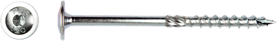 Pgb-europe pfs+ | vis à bois à tête bombée pfs t40 ø 8x200 zn | 50 pièces pfettg001008002003