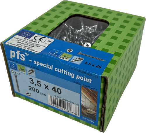 Pgb-europe pfs+ | vis pour panneaux d'aggloméré pfs+ vzk-t ø 3,5x40 zn - pfwvtv001003500403