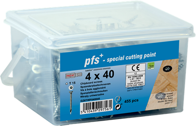 Pgb-europe pgb-fixations | vis pour panneaux d'aggloméré pfs tx25 ø 5x60 zn seau | 195 pièces - gz6twp050060