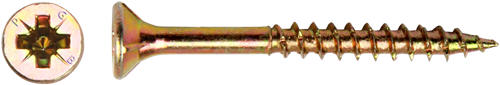 Pgb-europe pgb-fixations | vis pour panneaux d'aggloméré fzk-z ø 6,0x140 zn jaune | 100 pièces pgwvzg002006001402
