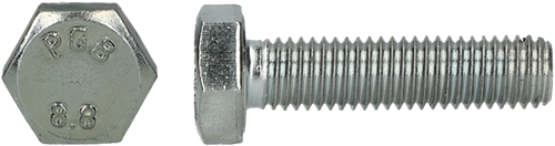 Pgb-europe pgb-fixations | boulon de robinet hexagonal 8,8 din 933 m10x100 zn | 50 pièces 933801010001003