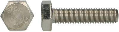 Pgb-europe pgb-fixations | boulon de robinet hexagonal a2-70 din 933 m16x60 | 25 pièces 000933a70016000603