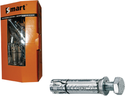 Pgb-europe intelligent | boulon à coin avec boulon à robinet m10x15x70 zn | 15 pièces sm000t001100070e