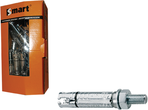 Pgb-europe intelligent | boulon à coin smart+tige d'ancrage m6x30x75 zn | 25 pièces sm000k001060075e