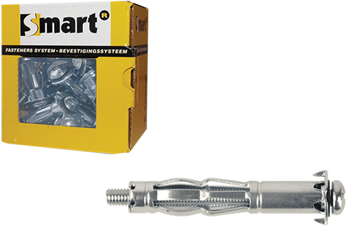 Pgb-europe intelligent | cheville métallique pour mur creux m5x52 zn | 25 pièces sm0hwp001050052e