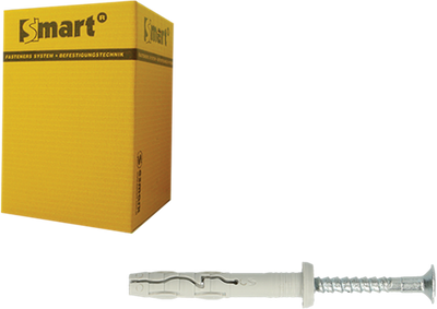 Pgb-europe intelligent | bouchon à clous avec planche cylindrique ø 8x60 n | 100 pièces sm0pckn010800603