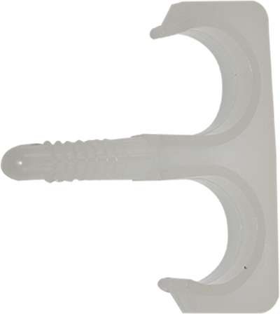 Pgb-europe intelligent | clip pour fiche en nylon double 16-19 blanc | 50 pièces sm0pcdn001600193