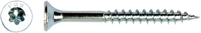 Pgb-fixations vis pour panneaux d'aggloméré vzk-t filetage partiel pointe coupante tête fraisée ø6,0x80 zn tx30 | 200 pièces | pgwvtg001006000802