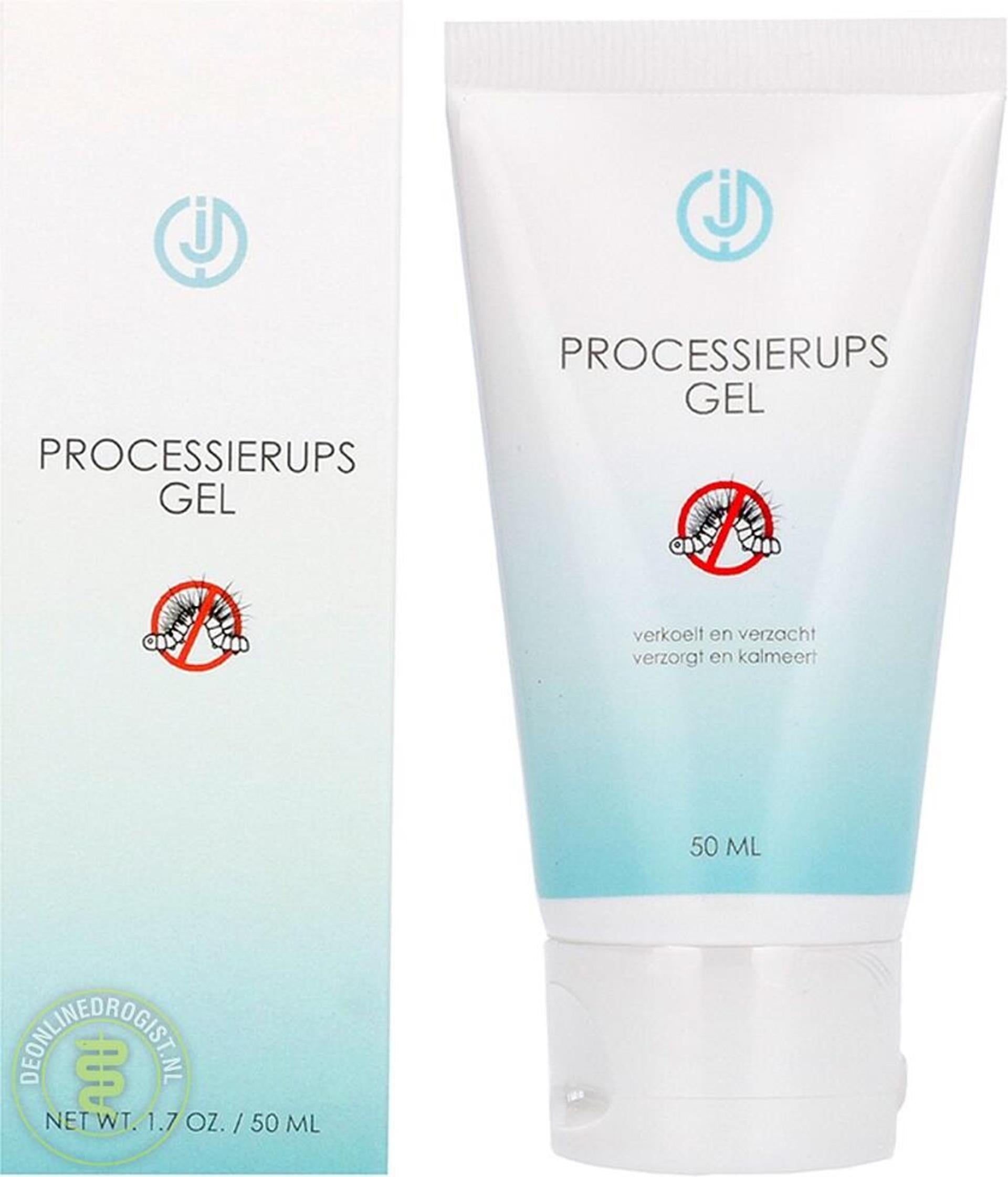 Gel chenille processionnelle avec rouleau adhésif