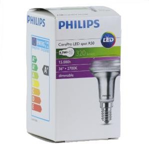 Philips corepro r50 4,3w-60w 827 e14 dimmable - led3303