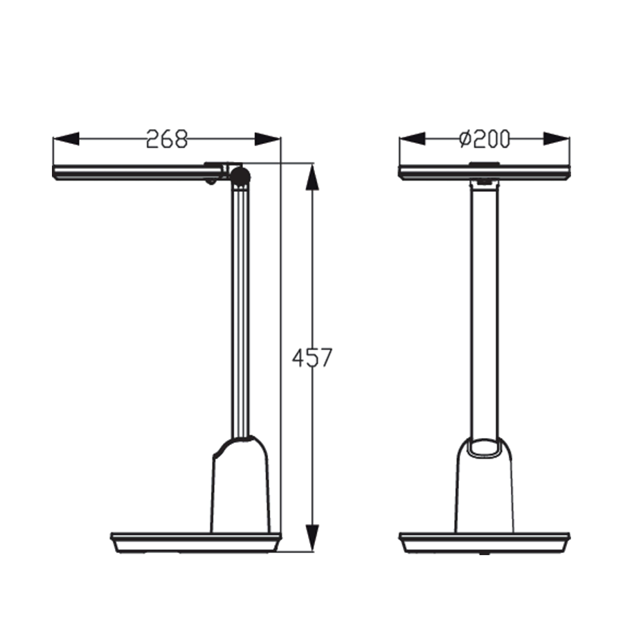 Philips lampe de bureau led dsk602 anthracite
