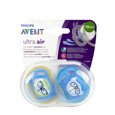 Philips sucette avent ultra air bleu 2 pièces