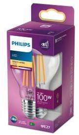 Philips LED lampe E27 White chaud