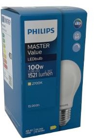 Philips LED GLS E27 11,2-100W 2700K filament mat dimmable - LED3798