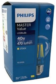 Philips LED Lamp Bol E27 470 LM Dimmable