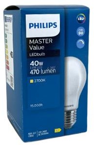 Philips LED GLS E27 3,4-40W 2700K filament mat dimmable - LED3773