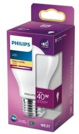 Philips LED GLS E27 4,5-40W 2700K filament blister mat - 5102512