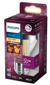 Philips LED GLS E27 7,2-50W 2700K filament haut miroir dimmable blister - 5103503