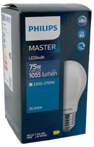 Philips LED GLS E27 7,2-75W filament dimtone mat - LED3793
