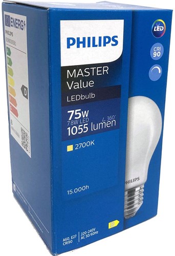 Ampoule led Philips master vle 7,8w 927 e27 mate dimmable | 10 pièces
