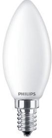 Philips Bougie LED E14 4,3-40W 2700K filament blister mat - 5100307