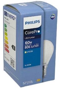 Philips LED bullet E14 6,5-60W 2700K filament mat - LED3742