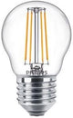 Philips LED balle E27 4,3-40W 2700K filament clair - LED3749