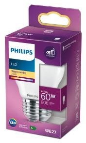 Philips LED bullet E27 6,5-60W 2700K filament blister mat - 5101585